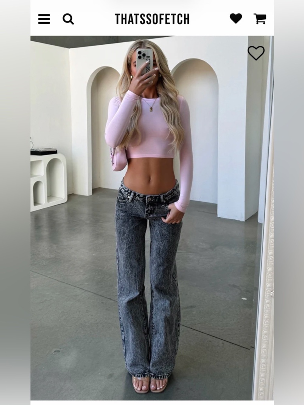 Women’s Acid Wash Straight-Leg Jeans - Gray